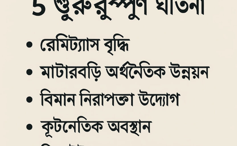 বাংলাদেশের আজকের ৫ গুরুত্বপূর্ণ ঘটনা